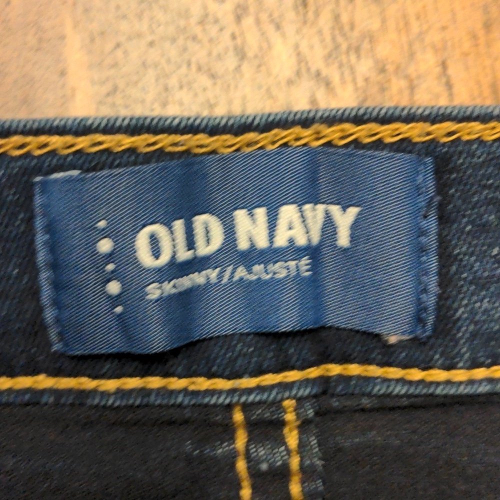 Old Navy Girls Skinny Jeans Size 10-12 Regular Dark Wash Pull-On Jeggings - Picture 2 of 12